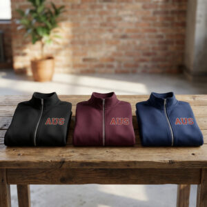 Zippered Fleece Jacket with AUS LOGO