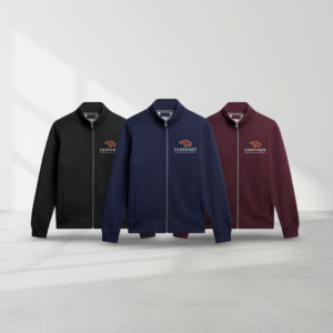Zippered Fleece Jacket with Leopards LOGO